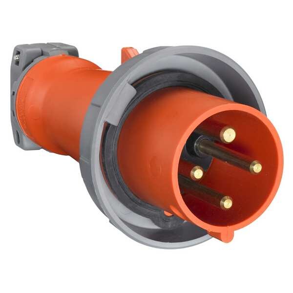 IEC Pin and Sleeve Plug, 3P, 4W, 20A, 250V