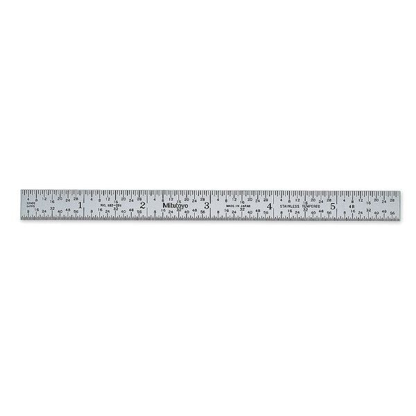 Steel Rule, Flexible, 6 In, 8/16/32/64ths