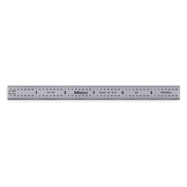 Steel Rule, Flexible, 6 In, 32/64/50/100ths