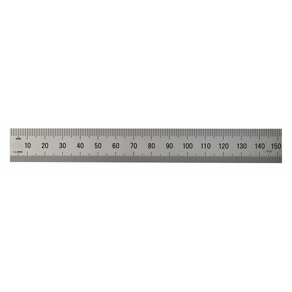 Steel Rule, Rigid, 6In, 32/64ths/0.5/1mm