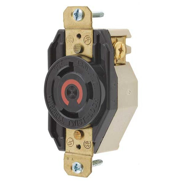30A Twist-Lock Receptacle 2P 3W 480VAC L8-30R BK
