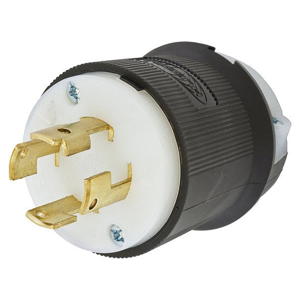 30A Twist-Lock Plug 3P 4W 250VAC BK/WT