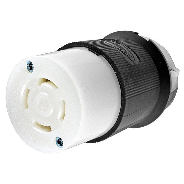 30A Twist-Lock Connector 3P 4W 250VAC BK/WT