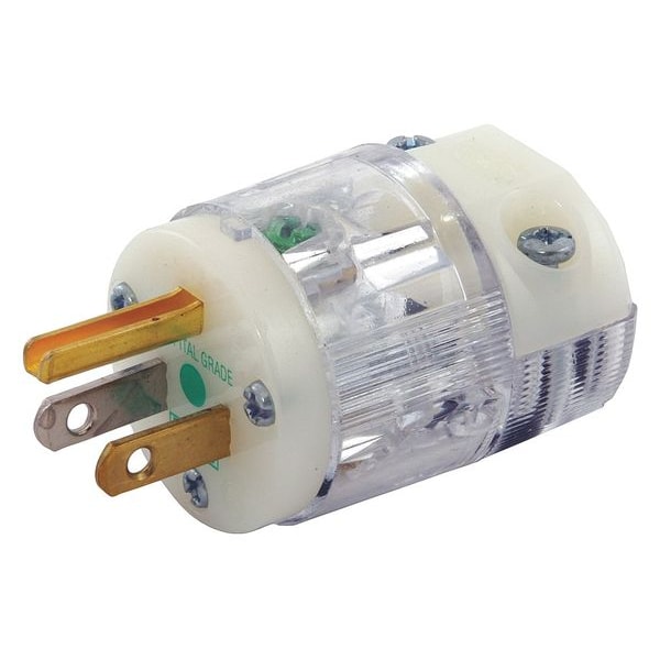 3 Wire Straight Blade Plug Hospital Grade 125VAC 15A