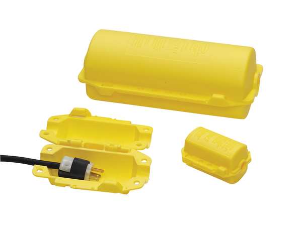 Plug Lockout, Yellow, 3/8In Shackle Dia.