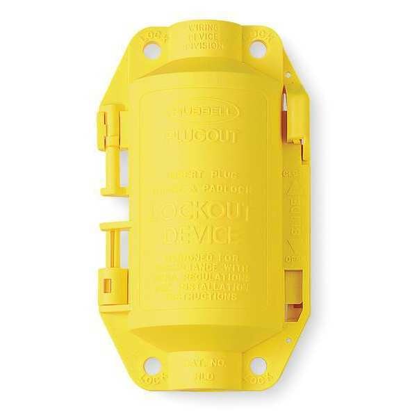 Plug Lockout, Yellow, 3/8In Shackle Dia.
