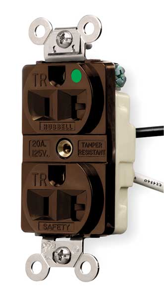 15A Duplex Receptacle 125VAC 5-15R BN