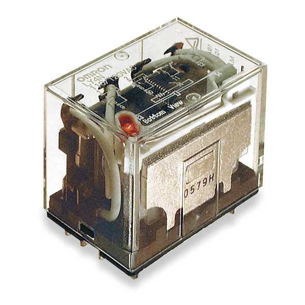 General Purpose Relay, 24V AC Coil Volts, Square, 14 Pin, 4PDT