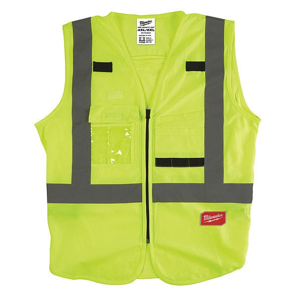 Class 2 High Visibility Yellow Safety Vest - 4XL/5XL