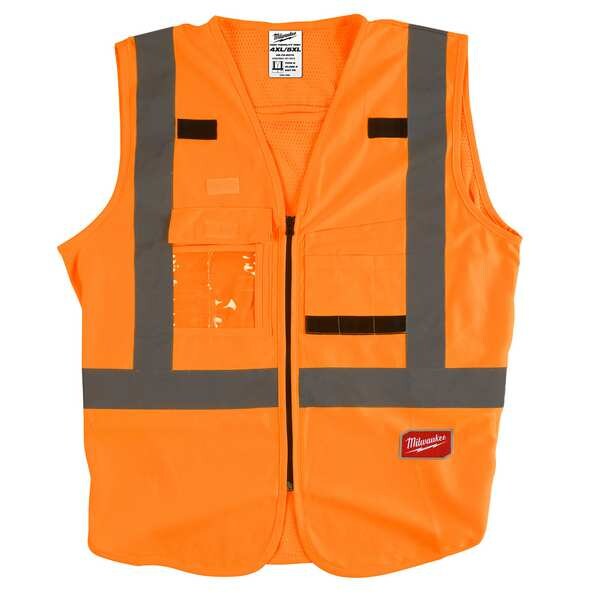 Class 2 High Visibility Orange  Safety Vest - 4XL/5XL (CSA)