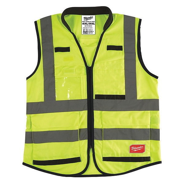 Class 2 High Visibility Yellow Performance Safety Vest - 4XL/5XL