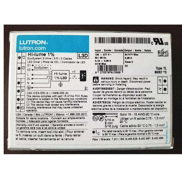 LED Driver, 120 to 277VAC, 15V to 38VDC