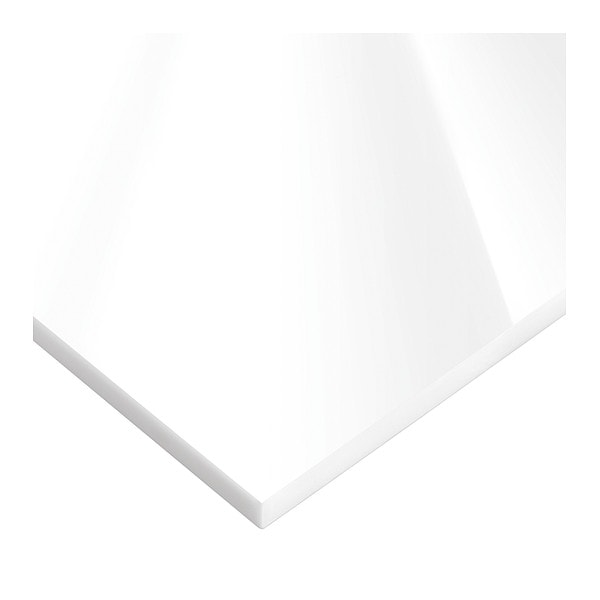 White Cast Acrylic Rectangle Stock 2 ft L