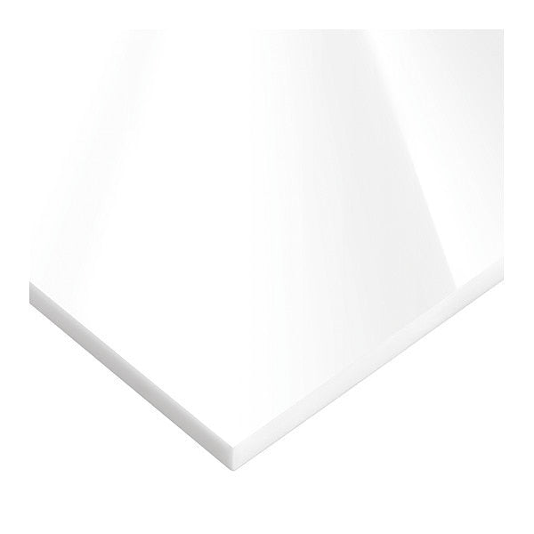 White Cast Acrylic Rectangle Stock 1 ft L