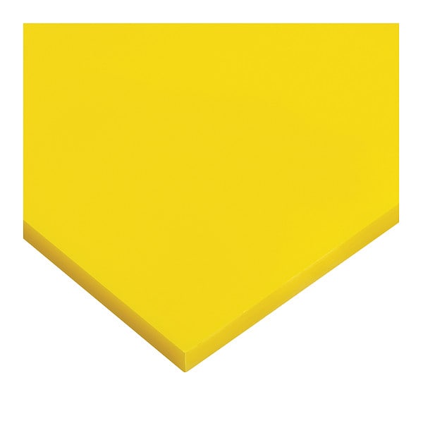 Yellow Cast Acrylic Rectangle Stock 1 ft L