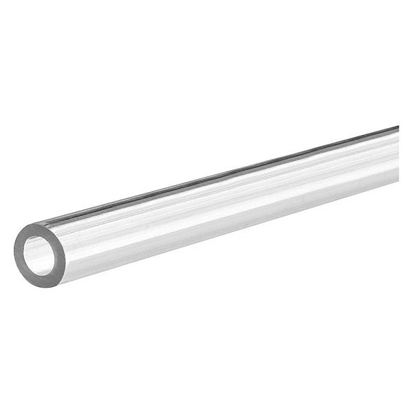 Clear PETG Tube Stock 2 ft L, 3/8 in Inside Dia, 1/2 in Outside Dia
