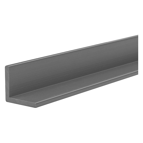 Gray PVC Type 1 Angle Stock, 2 ft L, 0.125 in T, 7,200 psi