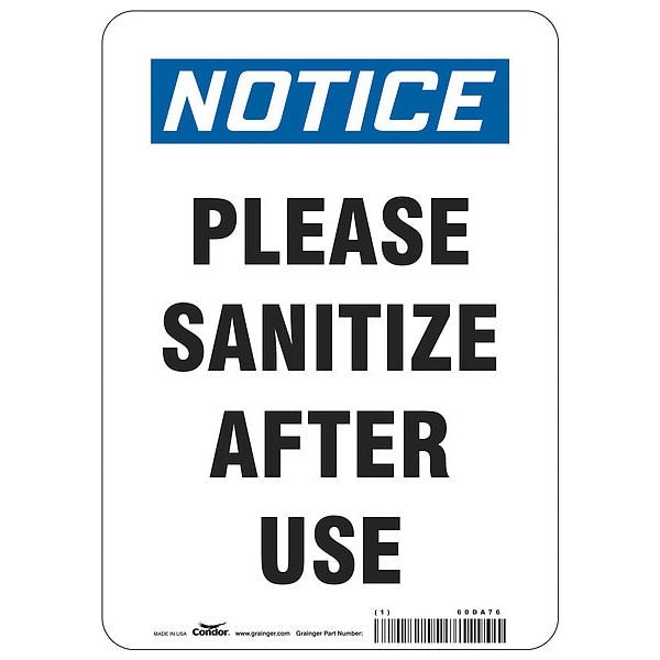 Please Sanitize After Use Sign, 10