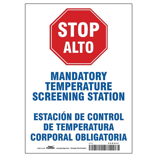 Temperature Screening Sign, 10