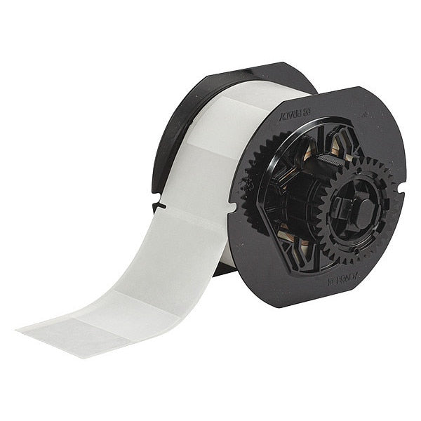 Vinyl Wire Label, Translucent/White, Width: 2 in