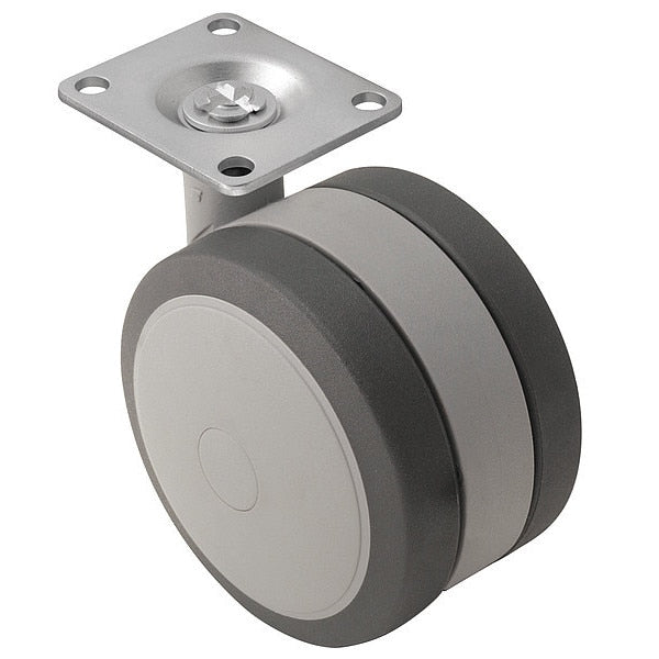 60mm Non-Marking Thermoplastic Elastomer Swivel Caster, No Brake, Loads Up To 100 lb
