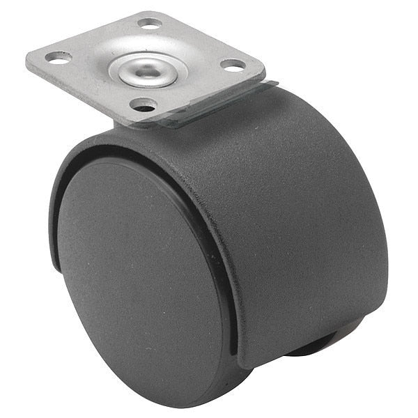 60mm Non-Marking Nylon Swivel Caster, No Brake, Loads Up To 100 lb