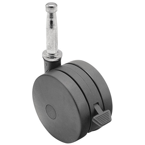50mm Non-Marking Nylon Swivel Caster, Side Brake, Loads Up To 75 lb