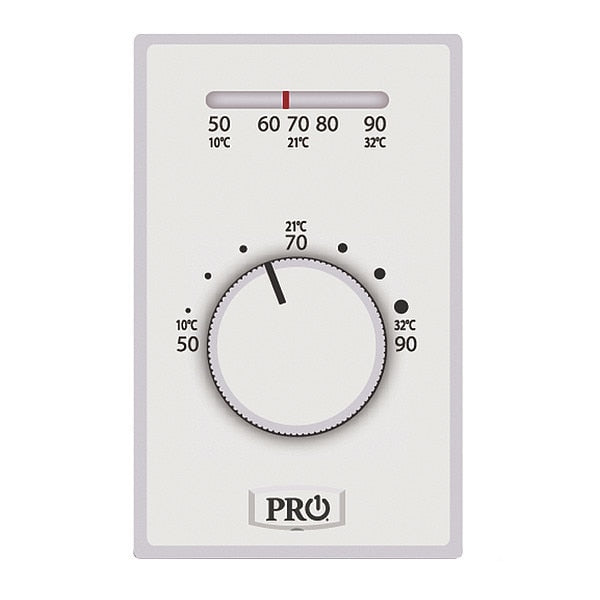 Line Volt Mechanical Tstat, Open On Rise, SPST