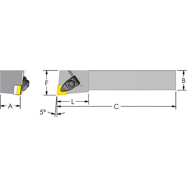 Indexable Profiling End Mill, 1-1/2