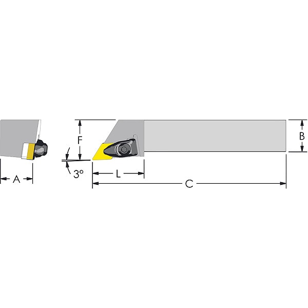 Indexable Profiling End Mill, 1-1/4