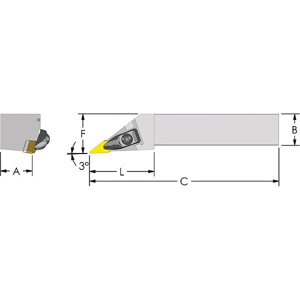 Indexable Profiling End Mill, 1-1/4