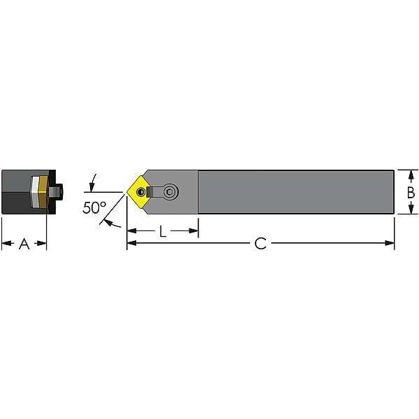 Indexable Profiling End Mill, 1-1/2