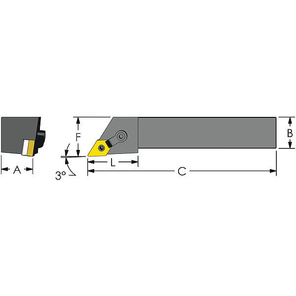 Indexable Profiling End Mill, 1-1/4