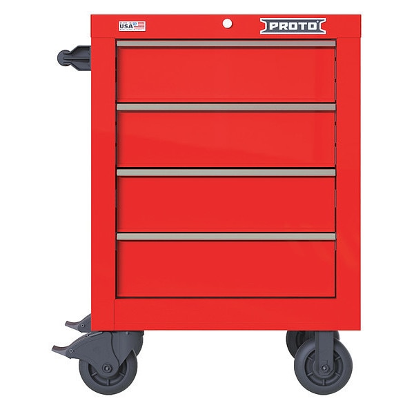 Rolling Tool Cabinet, Red, Heavy Duty