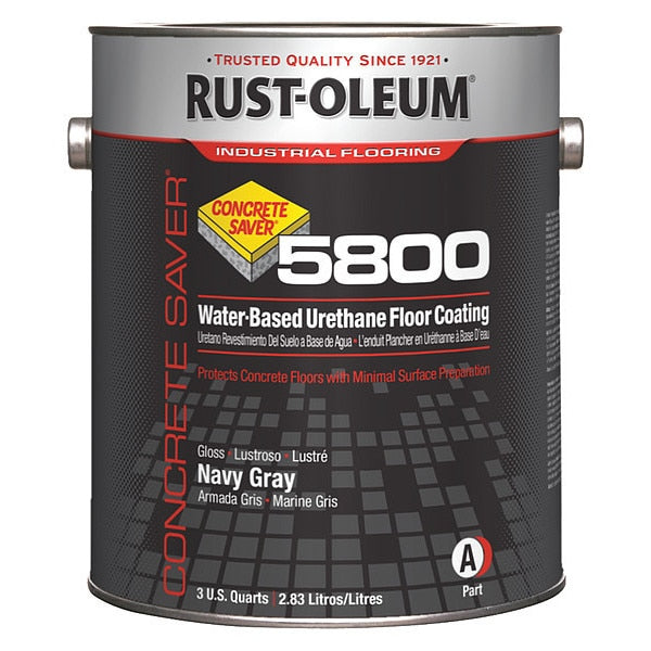 1 gal Floor Coating, Gloss Finish, Navy Gray, Water Base