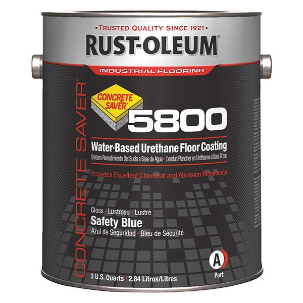1 gal Floor Coating, Gloss Finish, Safety Blue, Water Base