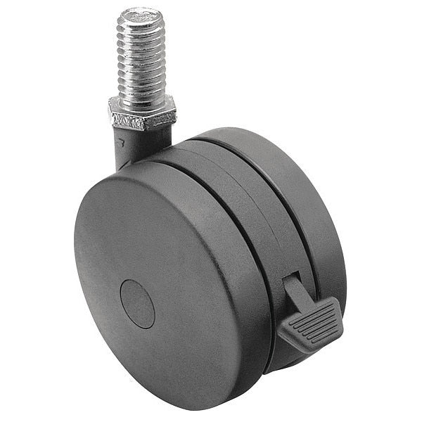50mm Non-Marking Nylon Swivel Caster, Side Brake, Loads Up To 75 lb