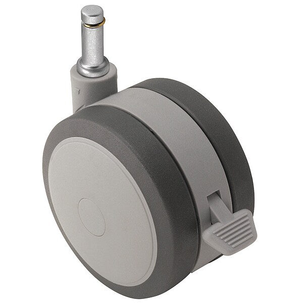 100mm Non-Marking Thermoplastic Elastomer Swivel Caster, Side Brake, Loads Up To 225 lb
