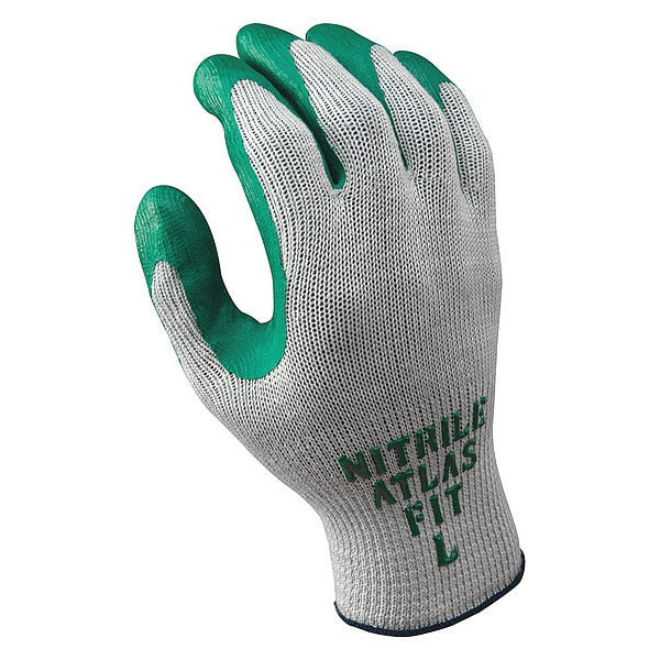 VF, Coated Gloves, Gr/Grn, 8, 12R280, PR