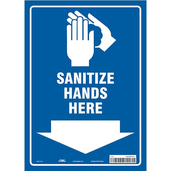Safety Sign, 14 in Height, 10 in Width, Vinyl, English