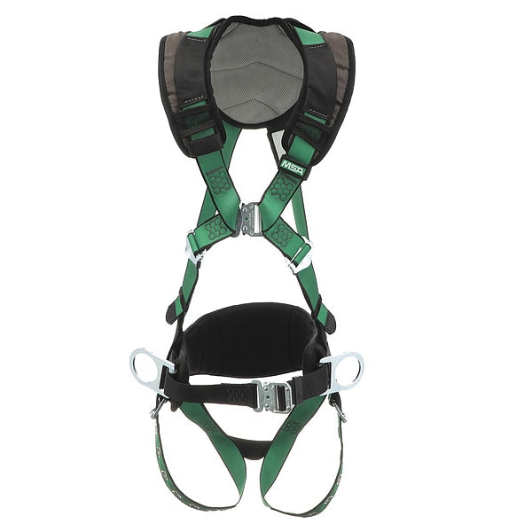 Construction Harness, Vest Style, Super XL, Polyester, Green