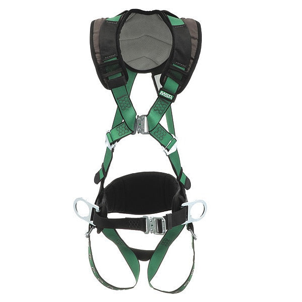 Construction Harness, Vest Style, XS, Polyester, Green