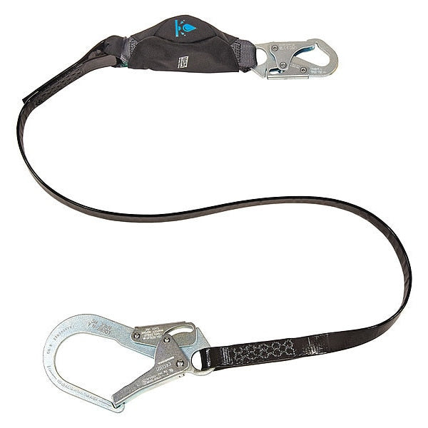 Shock Absorbing Lanyard, Single Leg, 6 ft., Series: V-Series
