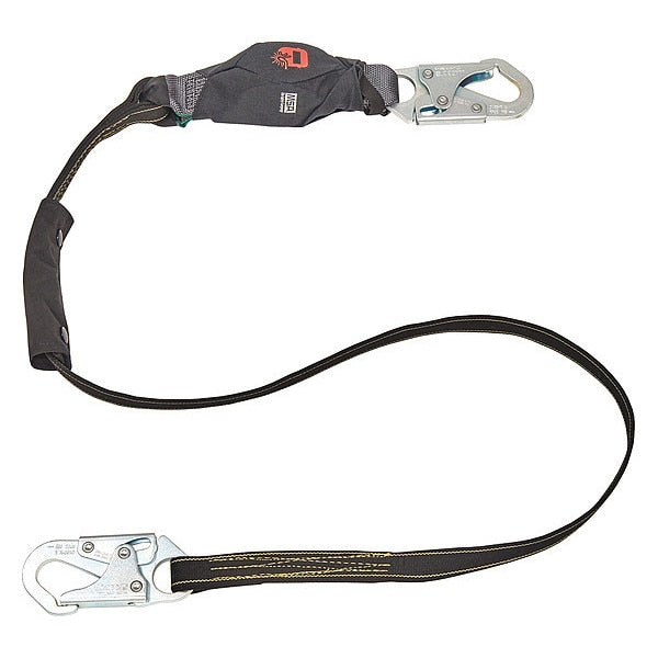 Shock Absorbing Lanyard, Single Leg, 6 ft.