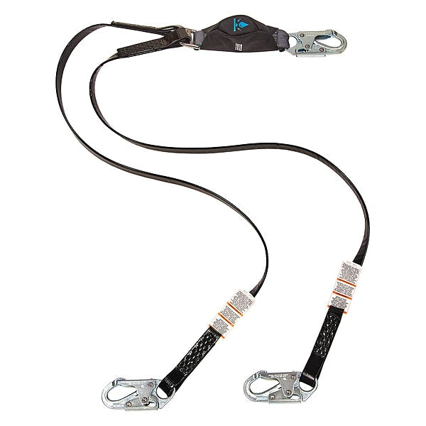 Shock Absorbing Lanyard, SS Snap, S, 6 ft.