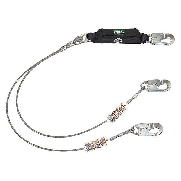 Shock Absorbing Lanyard, Single Leg, 12ft.