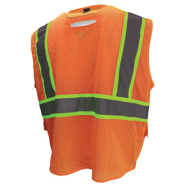 Safety Tether Vest, Type R, Orange, 2X