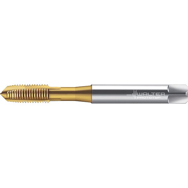Spiral Point Tap, #6-32, Plug, 3 Flutes, TiN