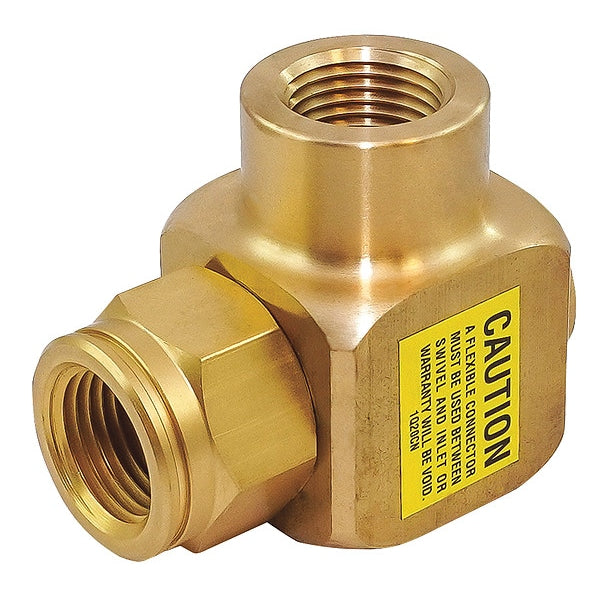 Swivel, 90 Deg., Brass, 1/2 in FNPT Inlet