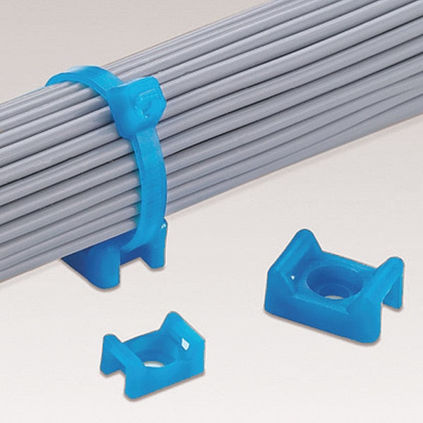 Tie Mount, #8 (M4) Screw, Tefzel, Aqua B